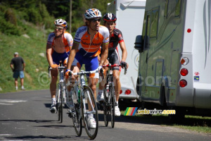 Oscar Freire & Lars Boom (Rabobank) & Imanol Erviti (Caisse d'Epargne) (580x)
