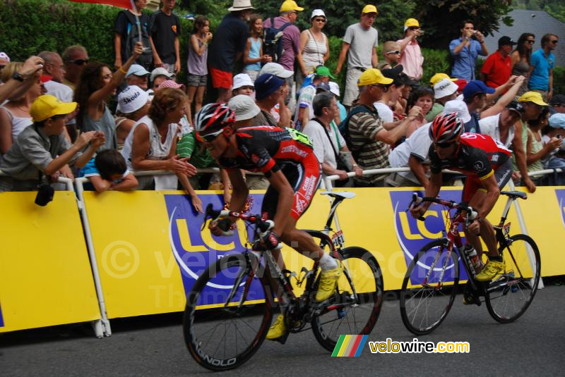 Luis Léon Sanchez (Caisse d'Epargne) & Christopher Horner (Team Radioshack)