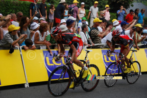 Luis Léon Sanchez (Caisse d'Epargne) & Christopher Horner (Team Radioshack) (364x)