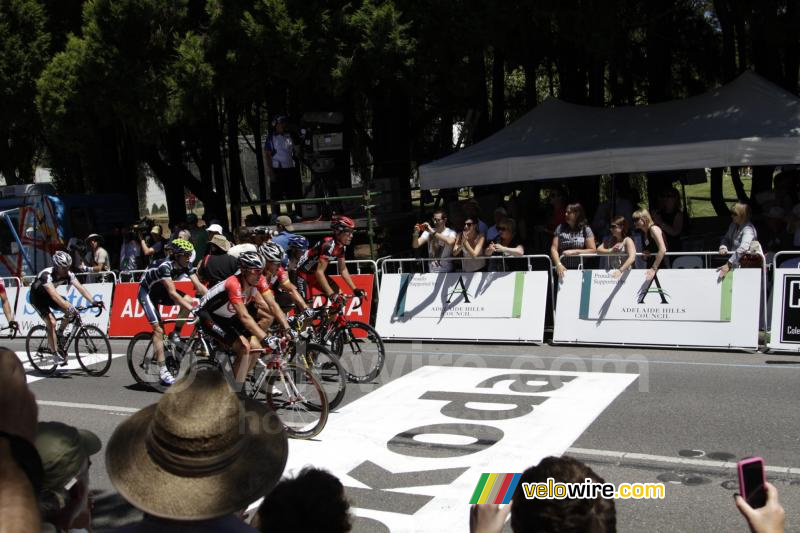 Robbie Hunter, Lance Armstrong (Team Radioshack) & Timothy Roe (BMC Racing Team)