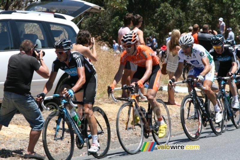 Simon Gerrans (Team Sky), Ivan Velasco (Euskaltel-Euskadi) & Luke Durbridge (UniSA-Australia)