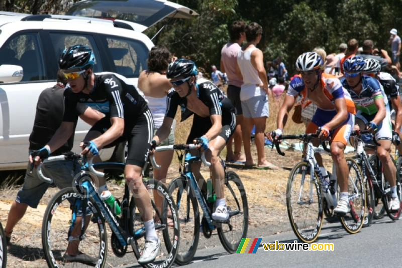 Michael Rogers & Ben Swift (Team Sky), Michael Matthews (Rabobank) & Sergey Lagutin (Vacansoleil-DCM Pro Cycling Team)