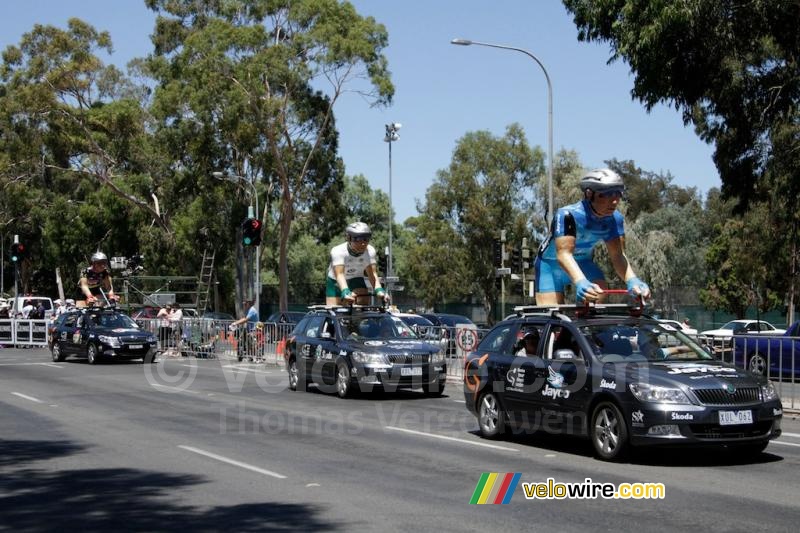 The Santos Tour Down Under support vehicles