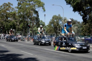 The Santos Tour Down Under support vehicles (437x)