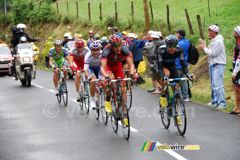 Marcus Burghardt (BMC Racing Team), Edvald Boasson Hagen (Team Sky), Alexandr Kolobnev (Katusha Team), Rémi Pauriol (Cofidis) & Kristjan Koren (Liquigas)