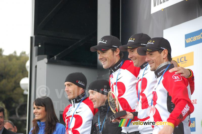 Team Radioshack, best team in Paris-Nice 2011, all smiles!