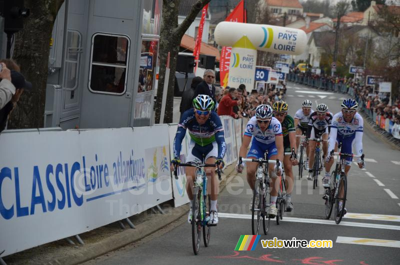 Sergey Lagutin (Vacansoleil), Anthony Geslin (FDJ), Frédéric Amorison (Landbouwkrediet) & Laurent Mangel (Saur-Sojasun)