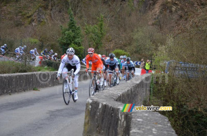 Thomas Voeckler (Team Europcar) sur le pont de Saint-Fiacre (532x)