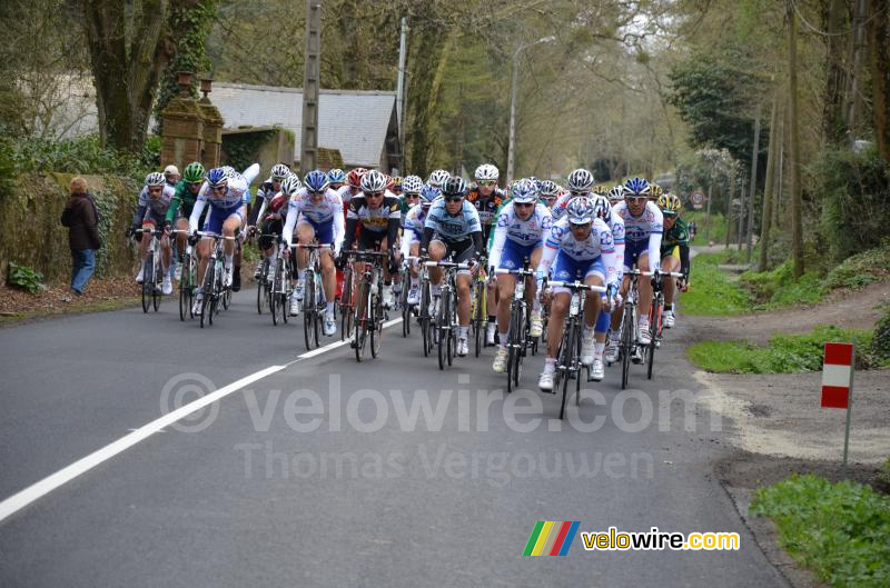 The peloton led by FDJ