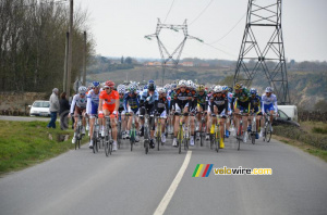 Laurent Didier (Saxo Bank-Sungard) in the peloton (356x)