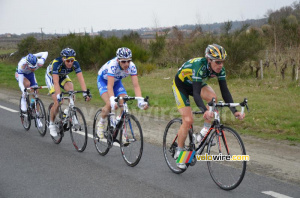 Frédéric Amorison (Landbouwkrediet), Anthony Geslin (FDJ), Lieuwe Westra (Vacansoleil-DCM Pro Cycling Team) & Jean Marc Marino (Saur-Sojasun) (679x)