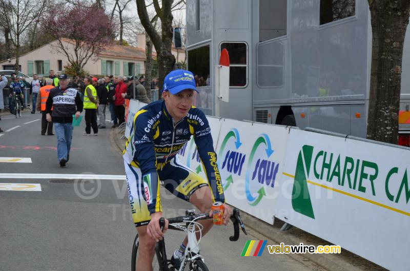 Lieuwe Westra (Vacansoleil-DCM Pro Cycling Team) na de finish