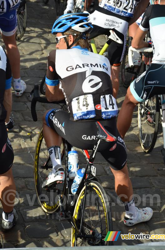 Heinrich Haussler (Garmin-Cervélo) avant le départ