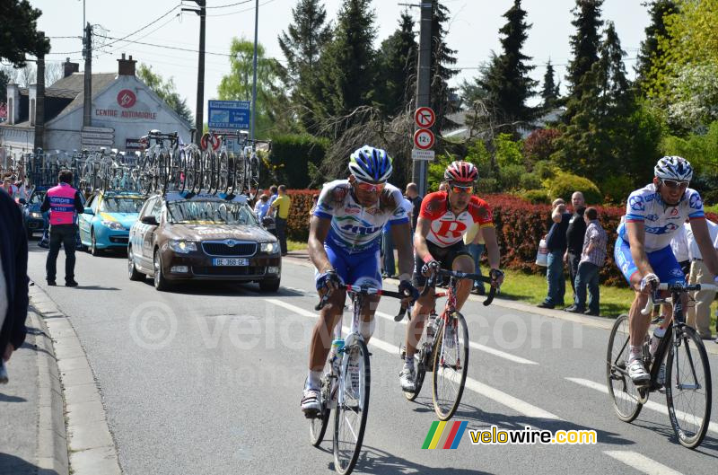 Rony Martias (Saur-Sojasun), Fumiyuki Beppu (Team Radioshack) & Mickal Delage (FDJ)