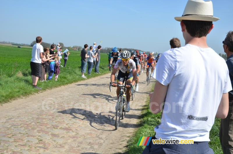 Lars Bak (HTC-Highroad) on the cobbles