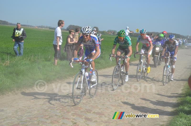 The group with Sylvain Chavanel