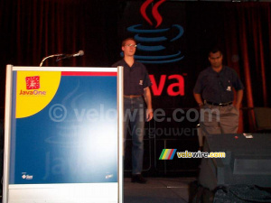 [San Francisco] - Benoît & Pubudu pendant leur présentation à JavaOne (251x)
