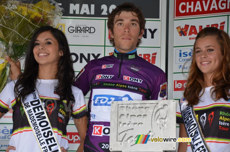 Thibaut Pinot with the mountain jersey