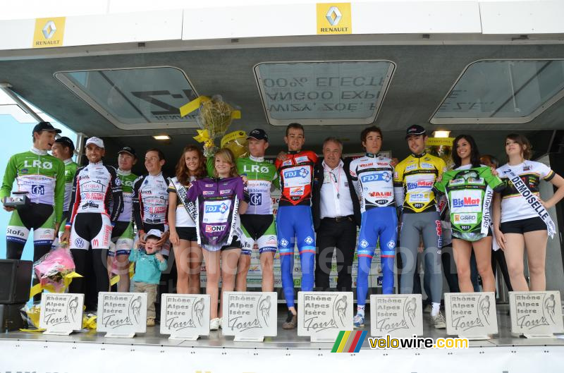 Het complete podium van de Rhne Alpes Isre Tour 2011