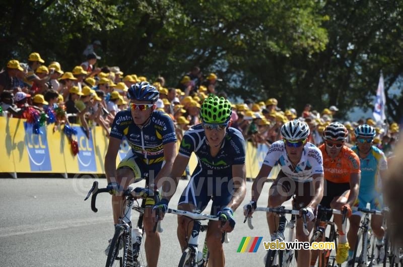 Lieuwe Westra (Vacansoleil-DCM Pro Cycling Team), Rui Costa (Movistar) & Maxime Bouet (AG2R La Mondiale)