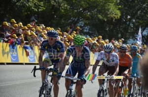 Lieuwe Westra (Vacansoleil-DCM Pro Cycling Team), Rui Costa (Movistar) & Maxime Bouet (AG2R La Mondiale) (400x)